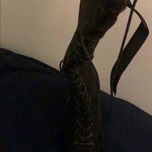 Combat Boots, Laced up boots, chic over the knee.